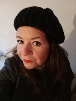 Gorro de lana tejido negro
