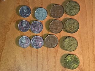 set 13 monete rare collezione cecoslovacchia praga