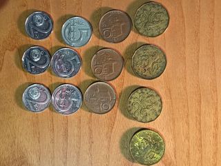 set 13 monete rare collezione cecoslovacchia praga