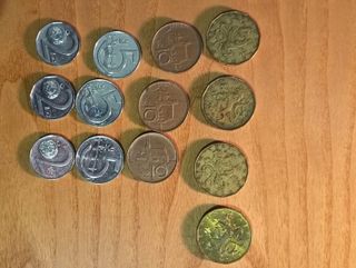 set 13 monete rare collezione cecoslovacchia praga