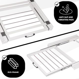 Soporte Lavadora-Secadora con Tendedero Blanco