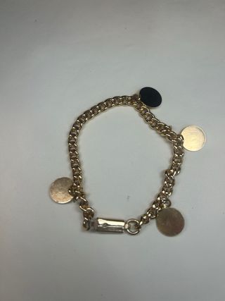 Pulsera esclava con monedas romanas doradas