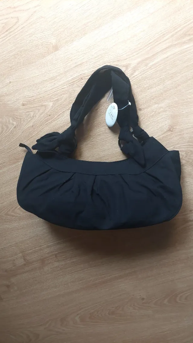 Borsa cotone nuova con motivo floreale e perline