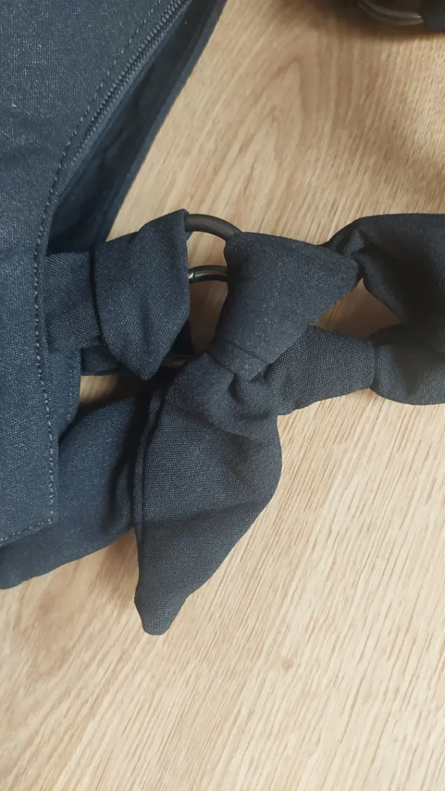 Borsa cotone nuova con motivo floreale e perline