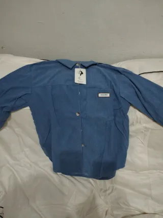 Camisa de pana azul talla L