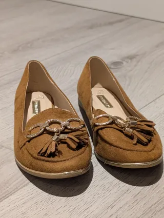 Zapatos planos bailarinas marrones