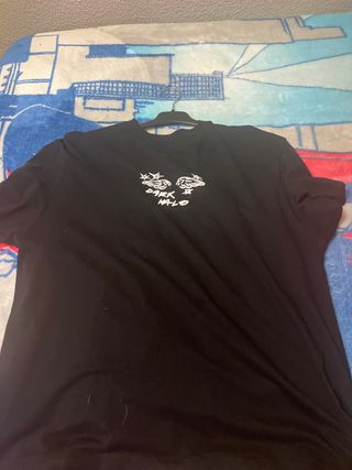 Camiseta Negra Bershka Talla XL