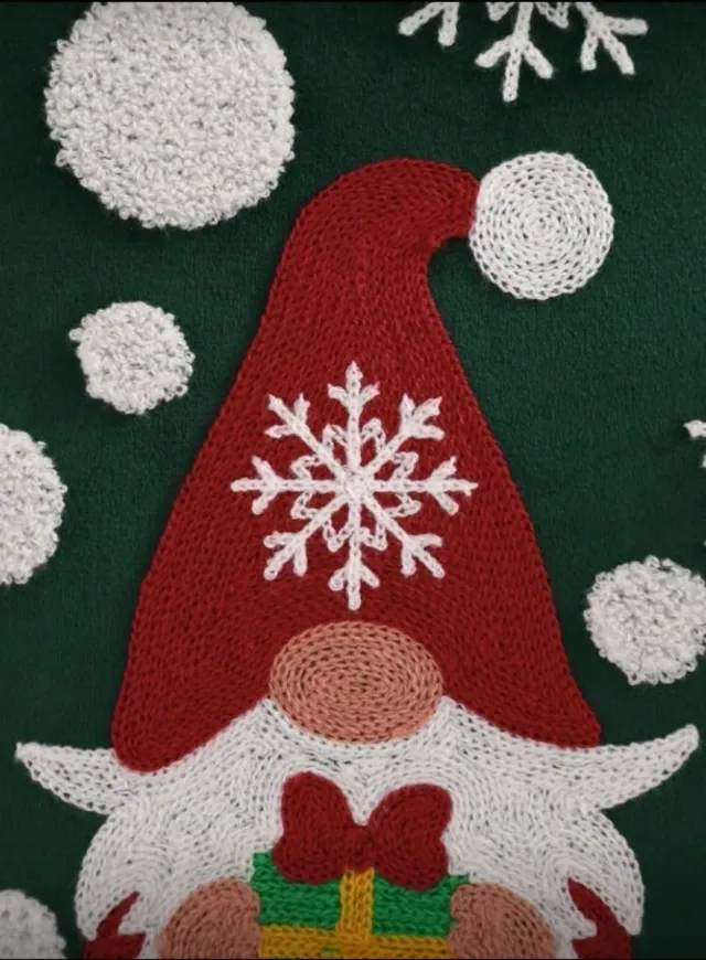 Capa para Almofada de Natal Bordada 45x45