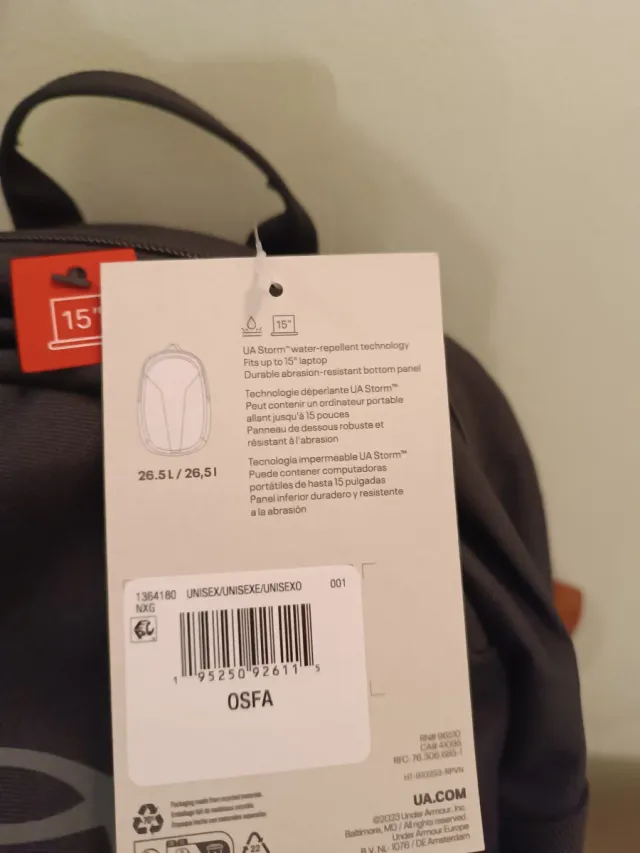 Mochila Under Armour Hustle Negra NUEVA + ETIQUETA