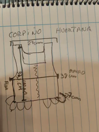 Corpiño Huertana Niña,  de 7 a 11 años