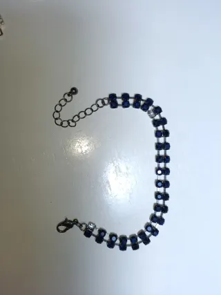 Lote 4 Pulseras Plata y Negra Bijou Brigitte