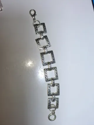 Lote 4 Pulseras Plata y Negra Bijou Brigitte