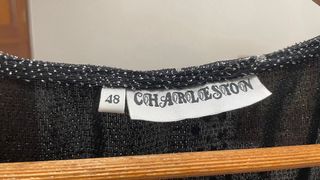 Conjunto dos piezas plata y negro talla 48