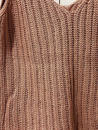 Top tejido rosa sin mangas