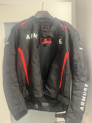 Chaqueta Moto Armure HAMO Negra Roja