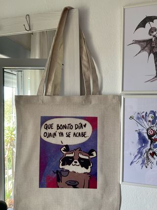 Bolso Tote Mapache Frase Divertida