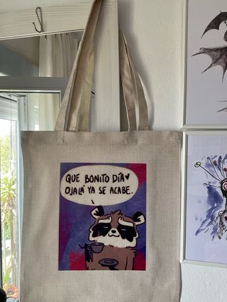 Bolso Tote Mapache Frase Divertida