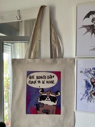 Bolso Tote Mapache Frase Divertida