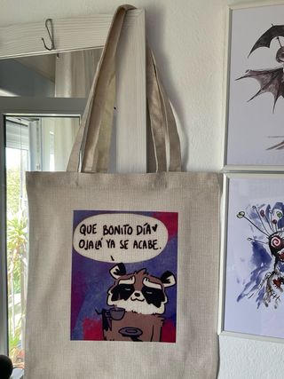 Bolso Tote Mapache Frase Divertida