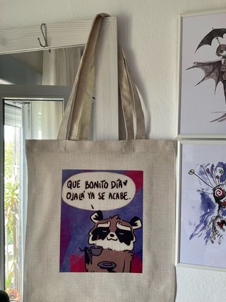 Bolso Tote Mapache Frase Divertida