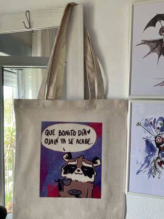 Bolso Tote Mapache Frase Divertida