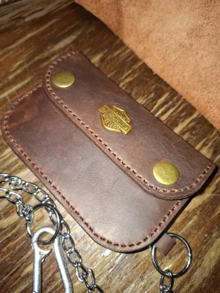 Cartera motera en cuero 2mm