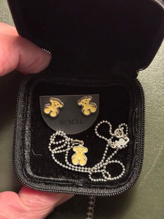 Conjunto Tous: Pendientes y Collar Oso