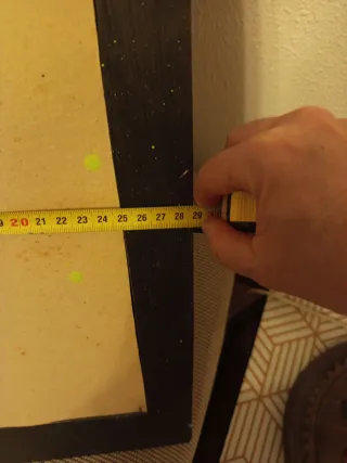 Specchio in legno decorato con sole e coyote