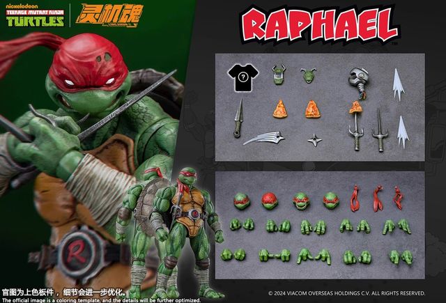 Figura Raphael Tortugas Ninja Mety Toyz 1/12