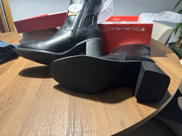 Botines Tacón Xti Mujer Talla 40 Negro