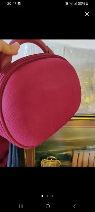 Neceser vintage rosa/rojo