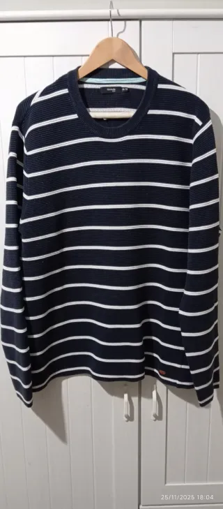 Jersey rayas azul y blanco talla XL