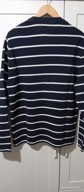 Jersey rayas azul y blanco talla XL