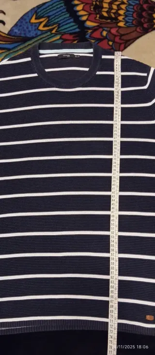 Jersey rayas azul y blanco talla XL