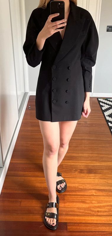 Vestido blazer smoking manga abullonada Zara