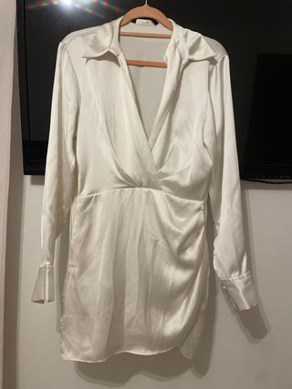 Vestido Zara Blanco Talla S