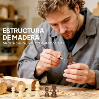 Ajedrez y Damas Madera Internacional