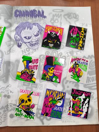 Álbum Cromos Skate Board 1980's Completo