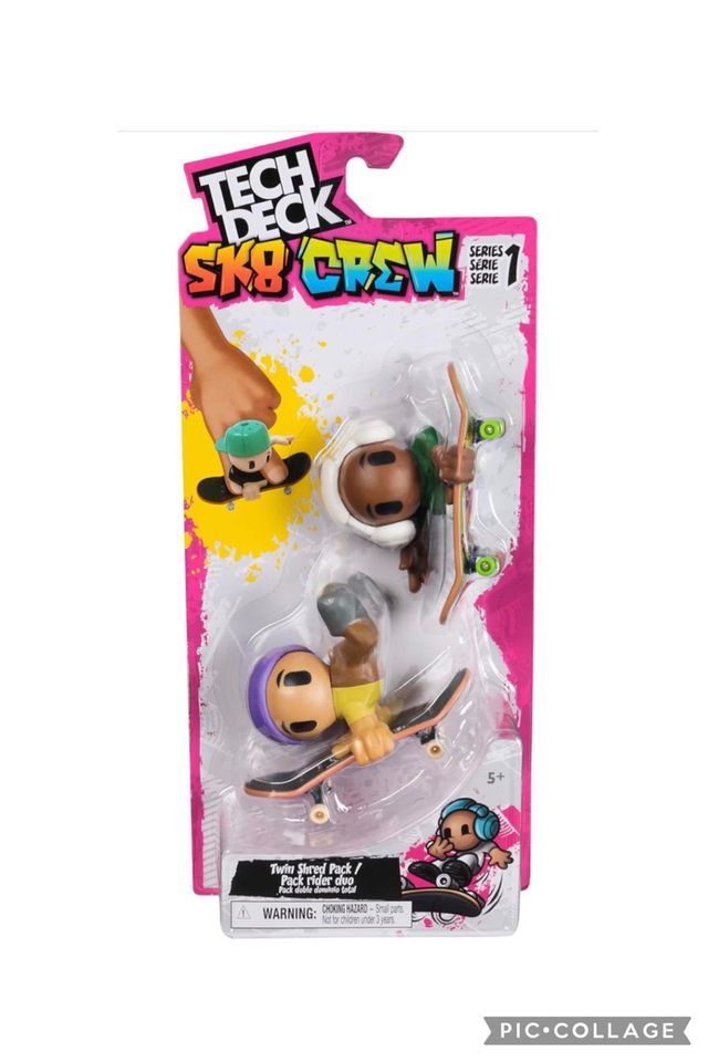 NUEVO! Pack 2 Finger Skate Sk8 Crew nuovo da estrenare