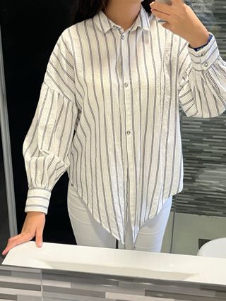 Camisa de rayas Primark blanca y negra