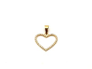 E1799346-64	 Colgante Oro 18k Corazón Circonita