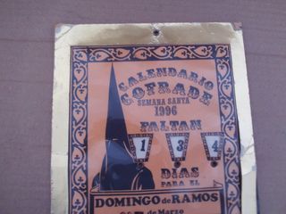 Calendario Cofrade Semana Santa 1996