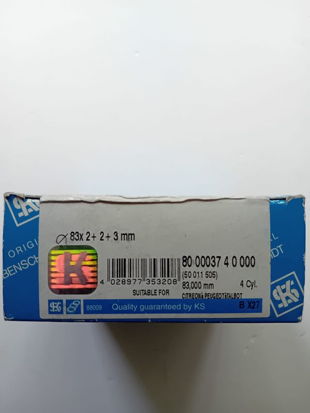 Juego de Segmentos Peugeot o Citroen Motor 1.9 D