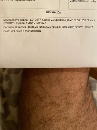 MacBook Pro 13” 2017 Core i5 2.3GHz 8GB RAM