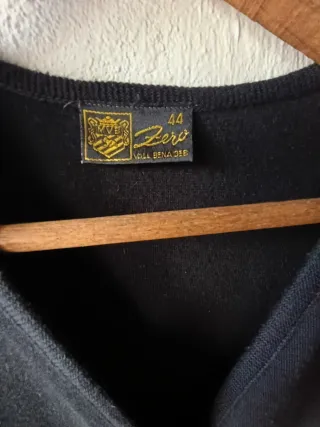 Chaqueta punto vintage negra talla 44