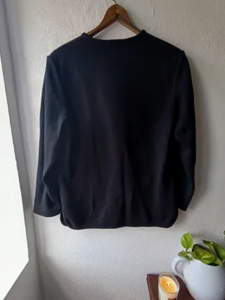 Chaqueta punto vintage negra talla 44