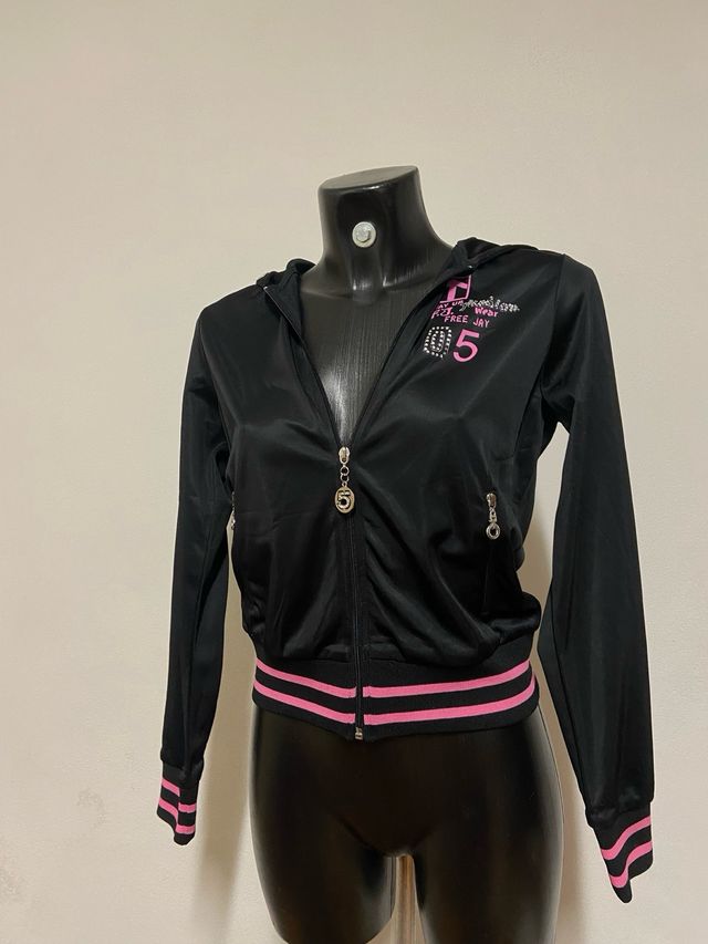vintage emo y2k urban black pink cardigan zip