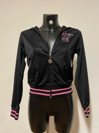 vintage emo y2k urban black pink cardigan zip