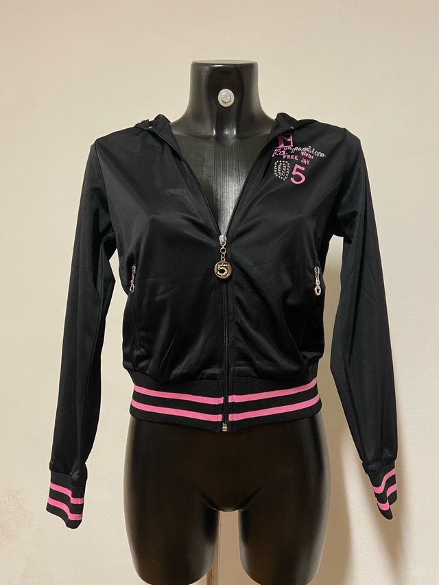 vintage emo y2k urban black pink cardigan zip