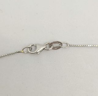 Cadena de oro blanco 18k piedras, 3.55 g, 39.5 cm.